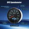 오토바이 보트 자동차 트럭용 GPS 속도계, GPS 안테나 장착 속도 게이지 계량기, 7 가지 색상 백라이트, 110mm, 60 km, 120 km, 200km, 80MPH 4