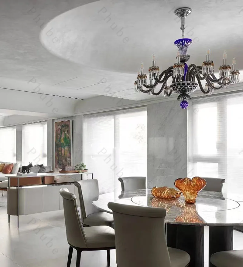 

St Louis Big Crystal Chandelier Lighting For Living Room Foyer Modern Hanging Lamp For Hall Lobby Staircase Hanging Light