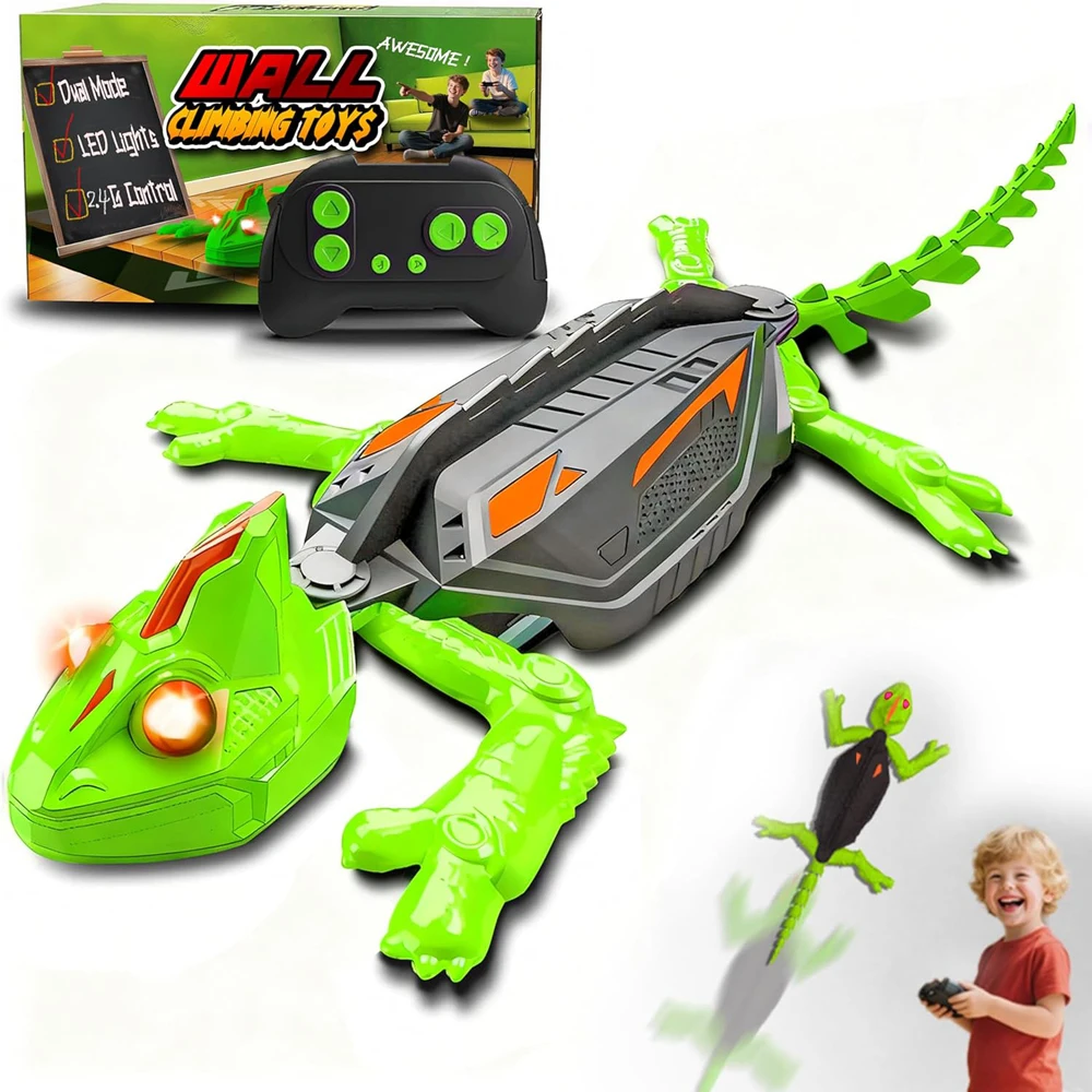 Realistic Biomimetic RC Wall Climbing Lizard Robot  Remote Control Gecko That Climbs Glass Smooth Walls Birthday Gift For Child