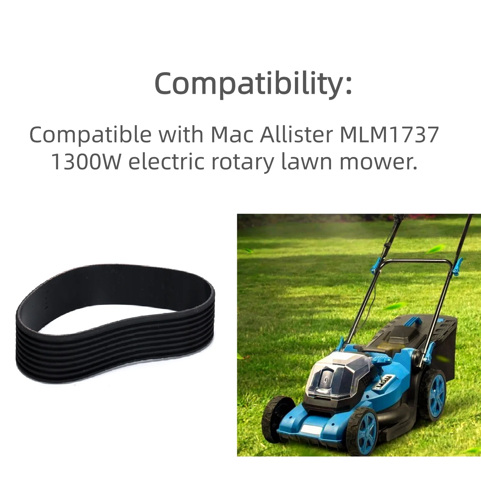 Ruimou 1 قطعة جزازة العشب محرك حزام 8PJ413 /PJ413 متوافق مع ماك أليستر MLM1737 1300 واط جزازة العشب الكهربائية الدوارة