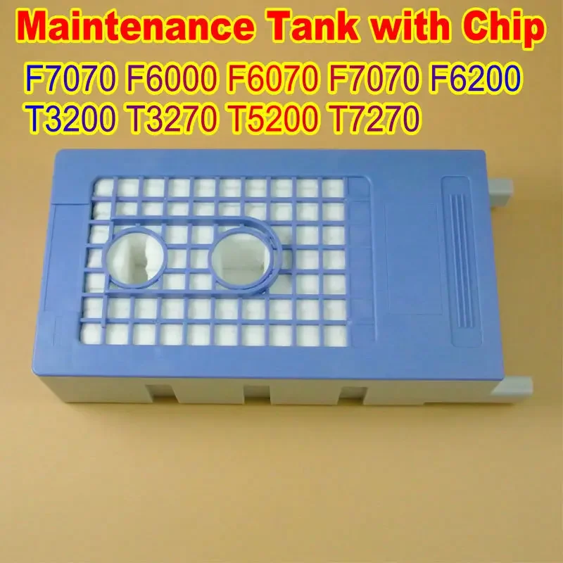 F6070 ถังเก็บของเสีย F7070 Maintenance Ink กล่องเครื่องมือชุดชิปสําหรับ Epson F7070 F6070 F6200 T3200 T3270 T5200 T7270 ชุด