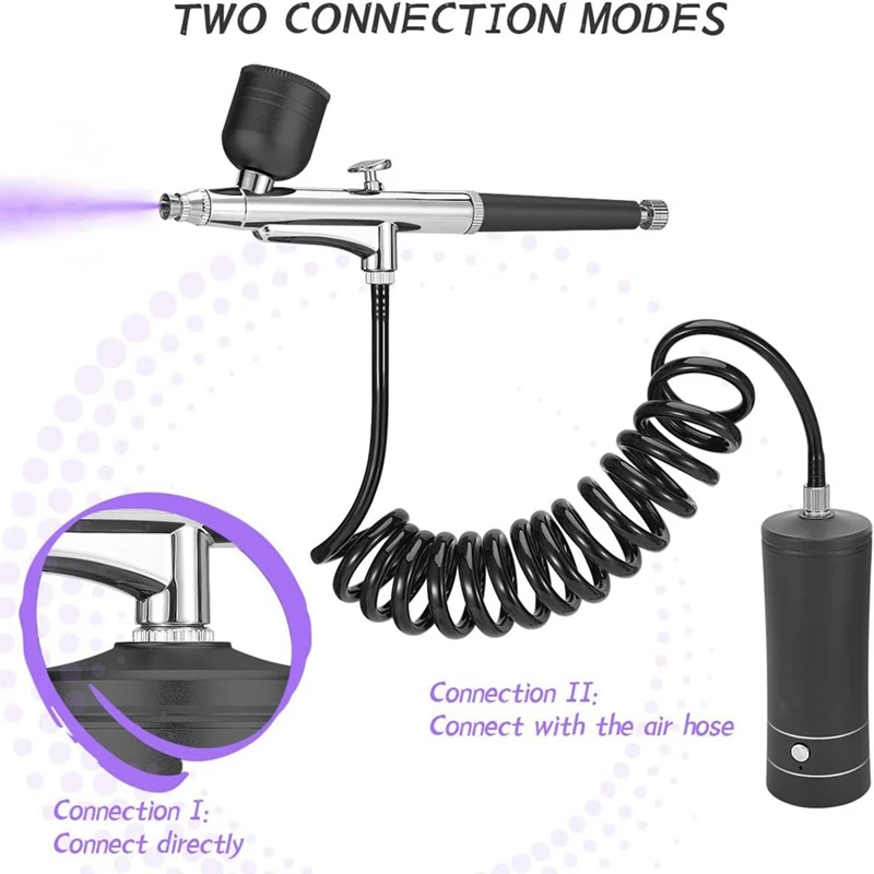 Airbrush KIT Cordless Rechargeable Compressor Airbrush Set, Automatically Handles Model Painting, Nails, Makeup