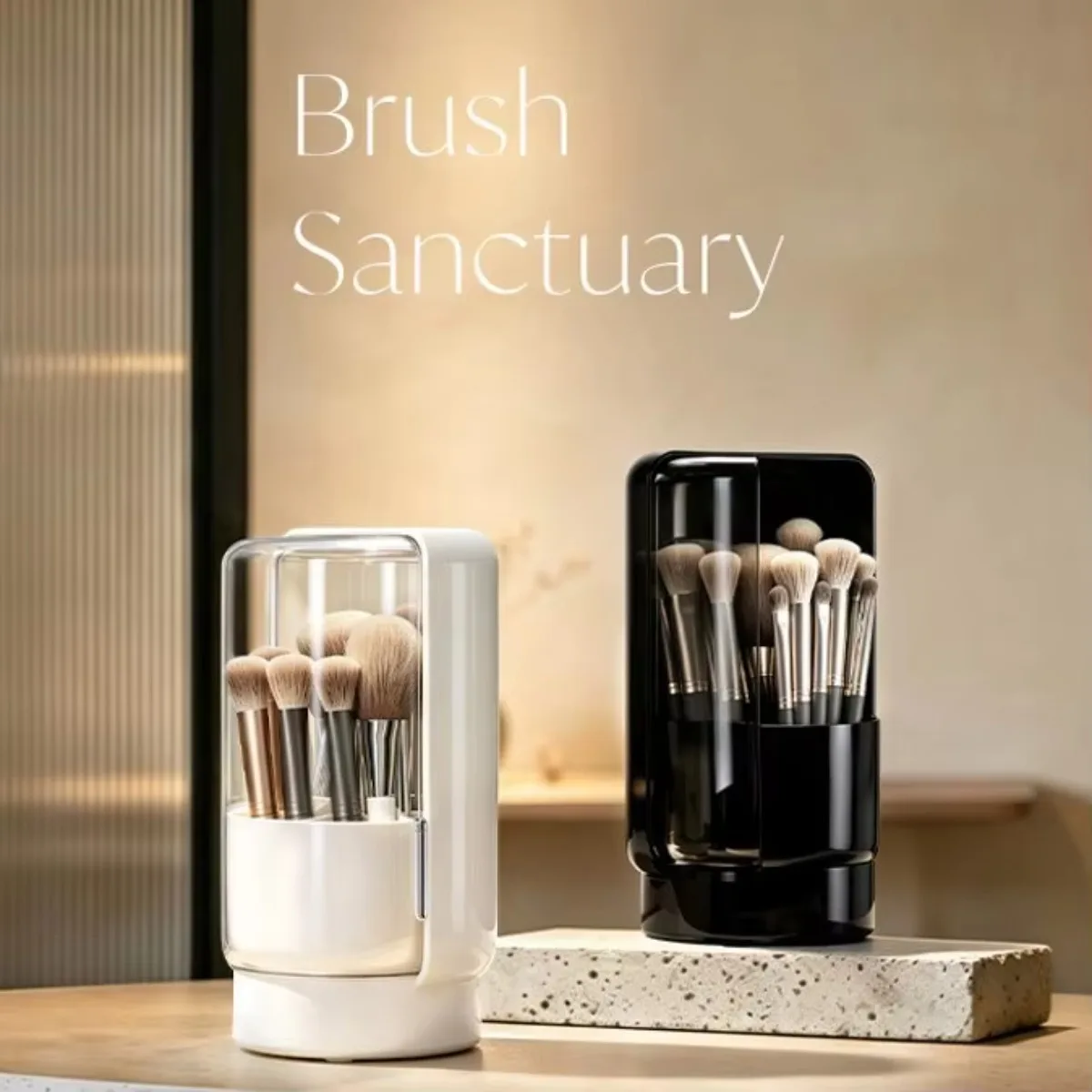 360 Rotating Makeup Desktop Cosmetic Storage Box Organizer Lipstick Eyebrow Pencil Containe Capacity Portable Brush Pen Holder