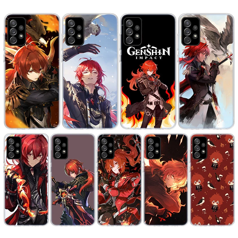 Casing Ponsel Genshin Impact Encer untuk Samsung Galaxy A56 A55 A54 A53 A16 A15 A14 A13 A36 A35 A34 A33 A26 A25 A24 A23 A05S A04S A03