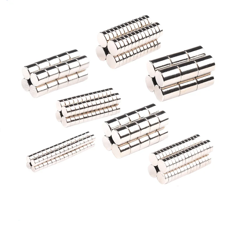 10PCS 8mm Diameter Neodymium Magnet 1/2/3/4/5/6/7/10 Mm Thick Rare Earth Strong Magnet N35 Permanent Neodymium Magnet