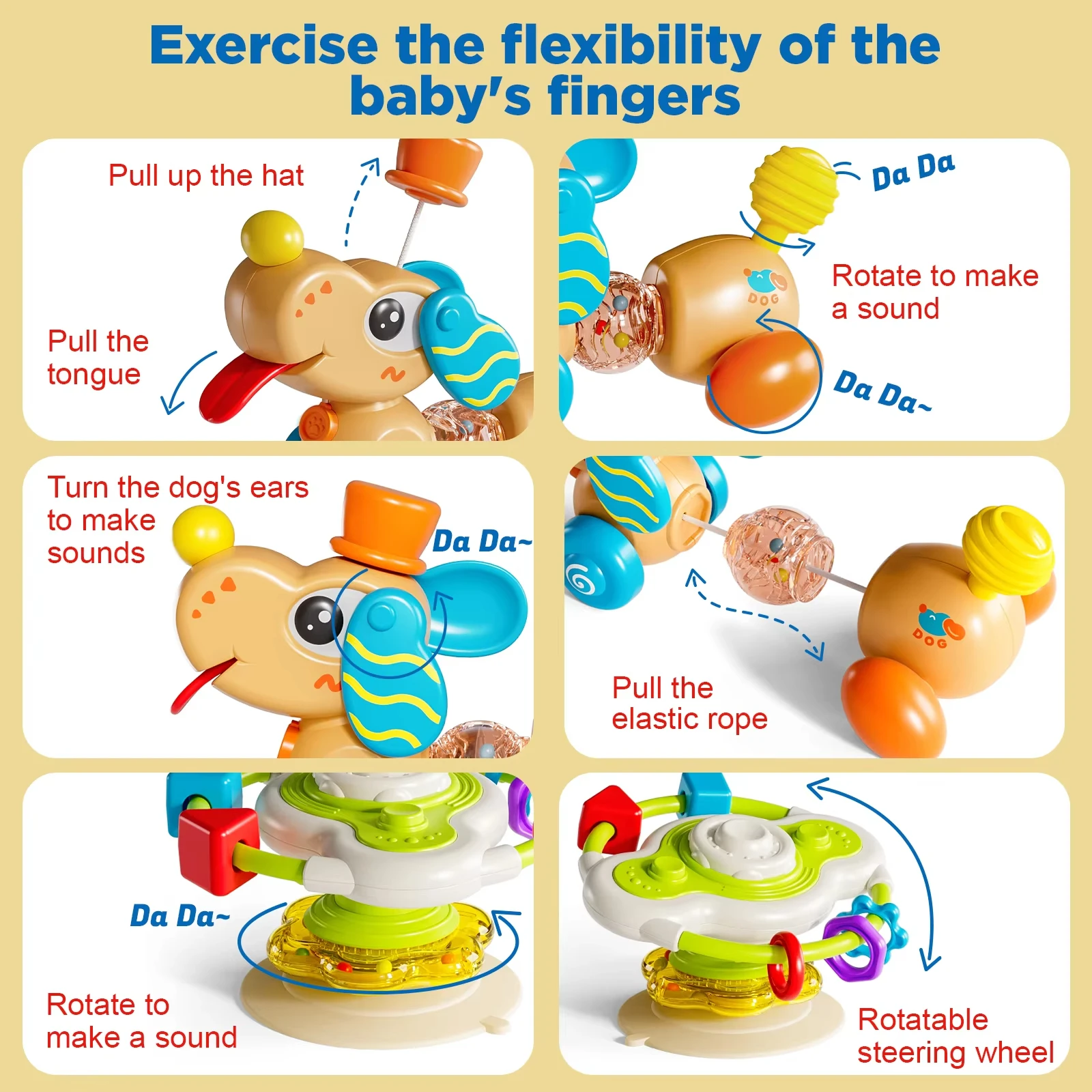 ダイニングテーブル犬吸盤回転楽しい