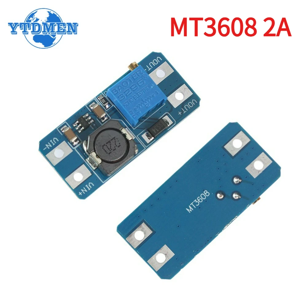 20PCS DC-DC MT3608 Module Kit Adjustable Boost Module 2A Boost Plate Step Up Modules 2V-24V To 5V 9V 12V 28V image 2