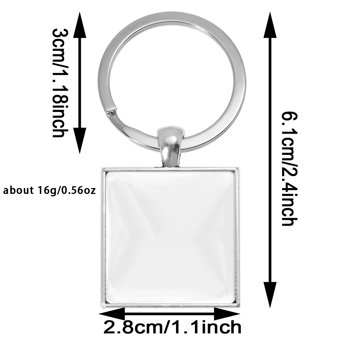 25 مللي متر المفاتيح شخصية مربع قلادة مخصصة المفاتيح صور أمي ، أبي ، الجد المفضل هدية للعائلة #5