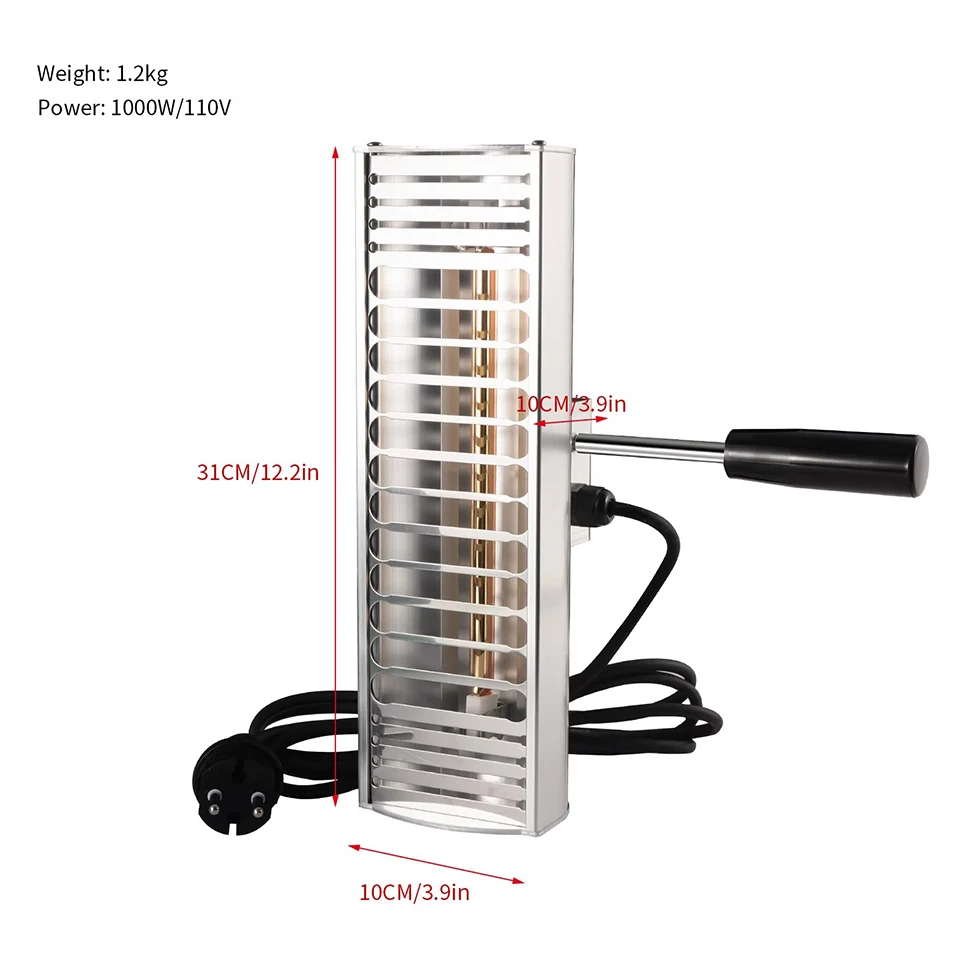 1000W Handheld IR Heat Lamp for Car Window Tint Film Testing,Portable Heat Gun for Paint Drying, Varnish Curing,Car Repair KD-01
