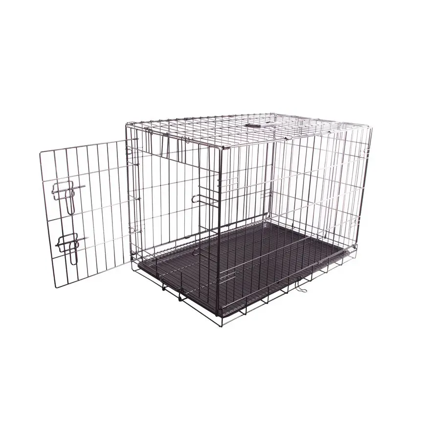 

Складной металлический вольер для собак с поддоном, с одной дверцей, 30 x 19 x 21 дюймов, черный