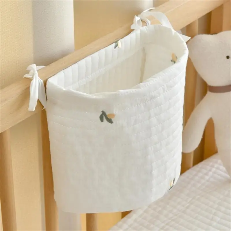 

L5YF Baby Cot Hanging Toy Storage Pocket Nursery Storage Solution for Nursery essential Store Diapers & Bottles