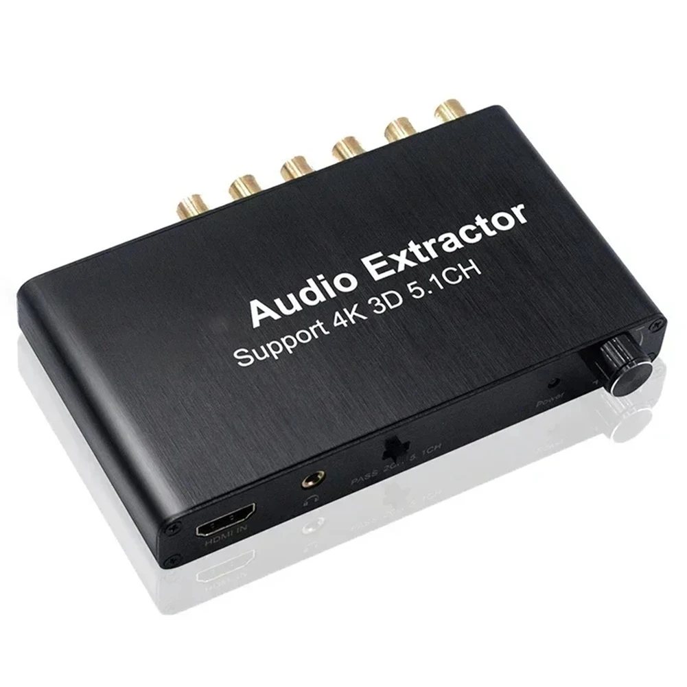 Stable Performance-4K 3D 5.1 Channel Audio Extractor Decoder AC3/DTS Sound RCA HD Video Converter For PS4 DVD PC To TV Moni
