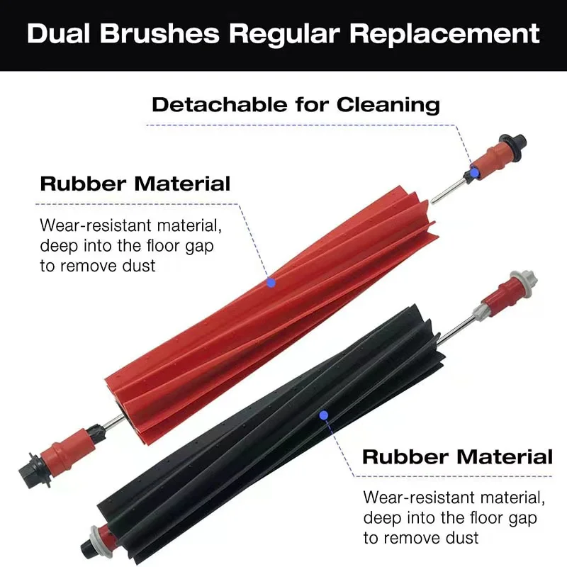 Roborock S8 MaxV Ultra ملحقات فرش جانبية رئيسية ممسحة ملابس مرشحات HEPA أكياس الغبار قطع غيار مكنسة الروبوت #5