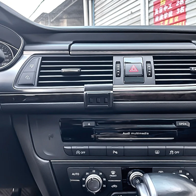 Mobile Support For Car AUDI A6 C7 4G A7 4G8 2012-2018 Car Phone Holder Special Fixed Bracket Base Wireless Charging Accessories view 2