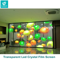 P6 P4-8 Transparent LED Film Screen Thin Film Display Screen LED Flexible Film Video Wall Screen
