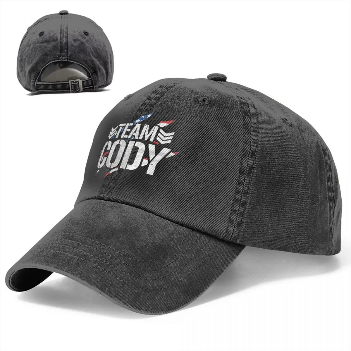 Washed Men's Baseball Cap Cool Trucker Snapback Caps Dad Hat C-Cody Rhodes Golf Hats