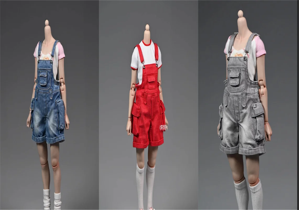 

1/6 Scale Soldier Trendy Clothes Workwear Pockets Overalls Shorts Model Toy Accessories Fit 12'' Action Figure Body In Stock