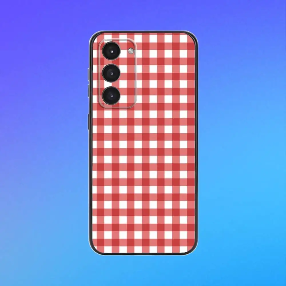 Custodia morbida per telefono The Art Checkerboard nera per Samsung Galaxy A73, A72, A71, A53, A52
