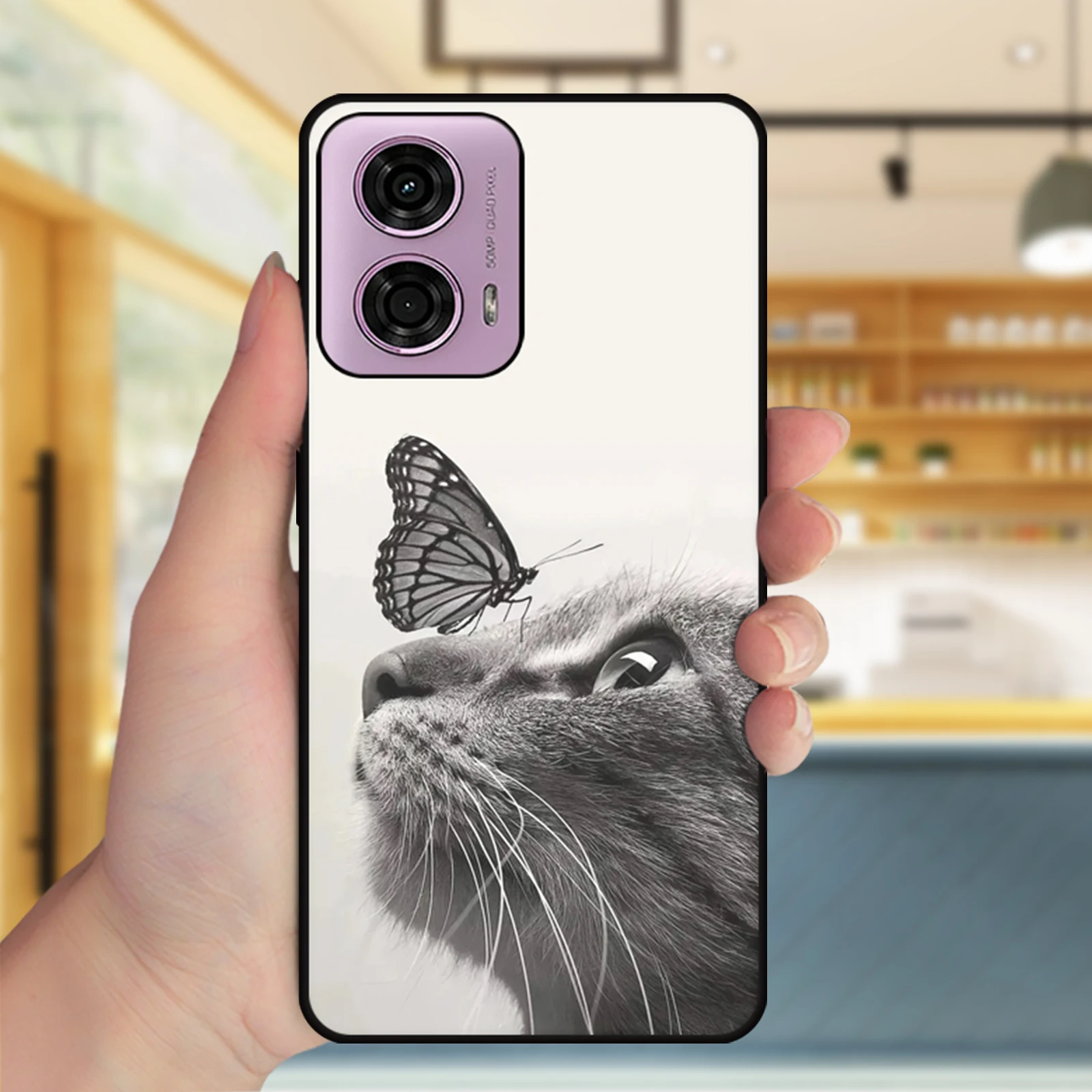 Silicone Case For Motorola Moto G24 Fashion Cute Cat Dog Cartoon Pattern TPU Cover For Motorola Moto G 24 Power 24Power XT2423-1