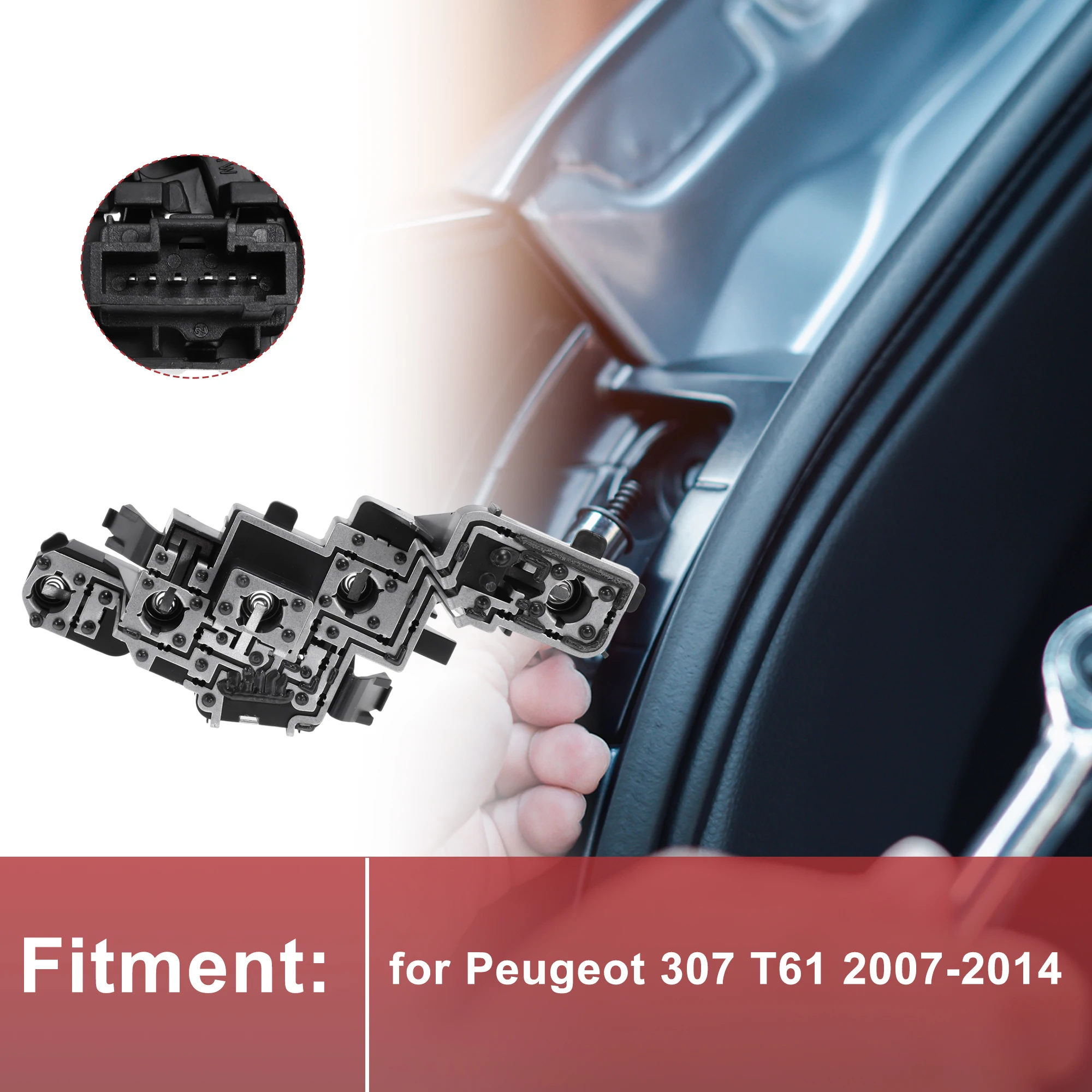 

UXCELL 1 шт. левый разъем заднего фонаря для Peugeot 307 T61 2007-2014, разъем лампы