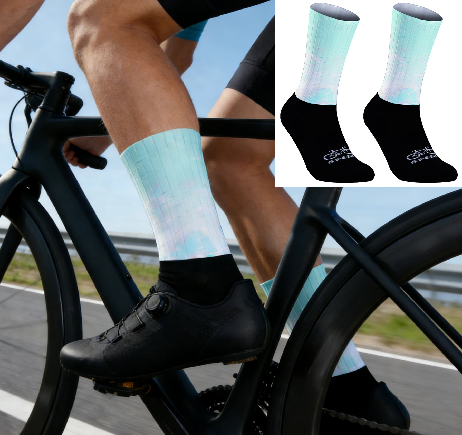 

Профессиональные велосипедные носки для ежедневных поездок, мягкие и удобные, обеспечивают комфортный велосипедный опыт.