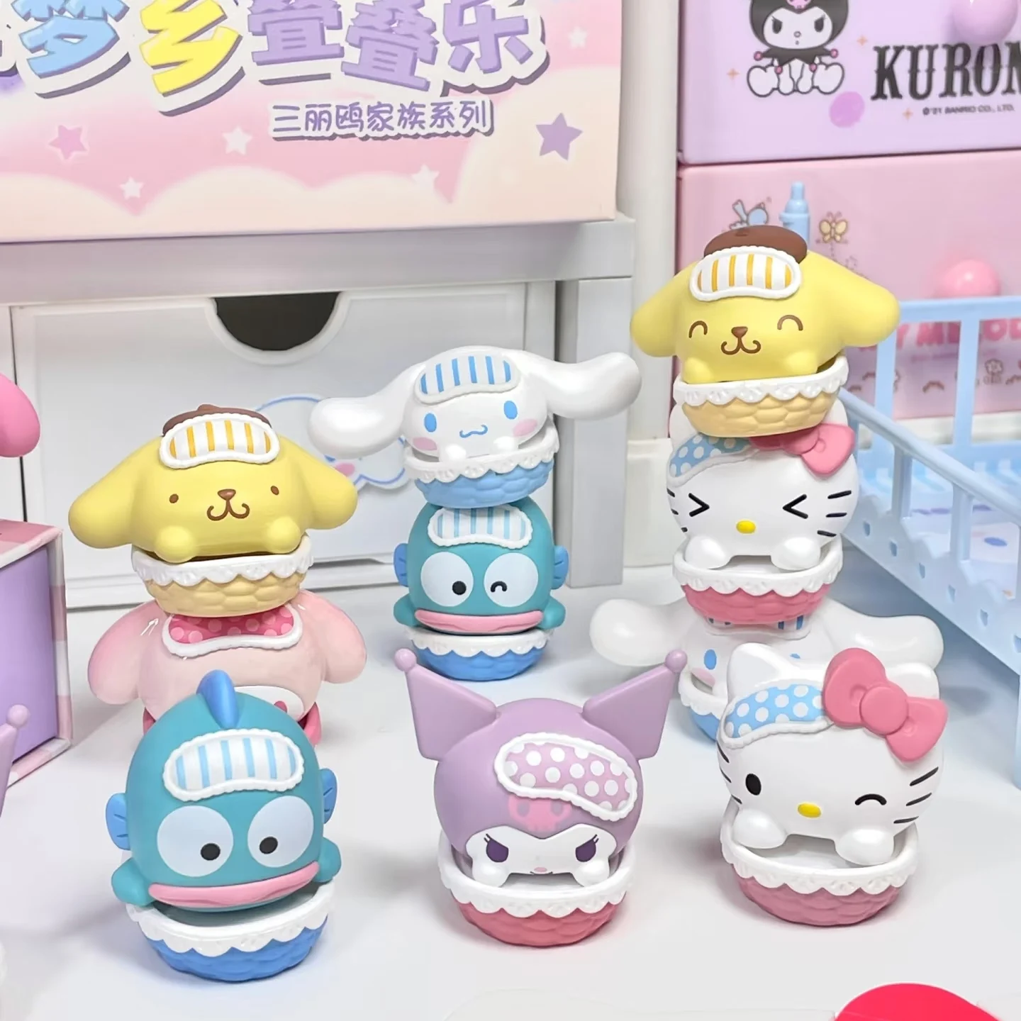 Mini Urocze Zdjęcia Ziarnista Torba Niespodzianka Dostępna Od Ręki Kołyska Wykrojnik Anime Lalki Trendy Zabawka Niespodzianka Kuromi Melody Zabawki
