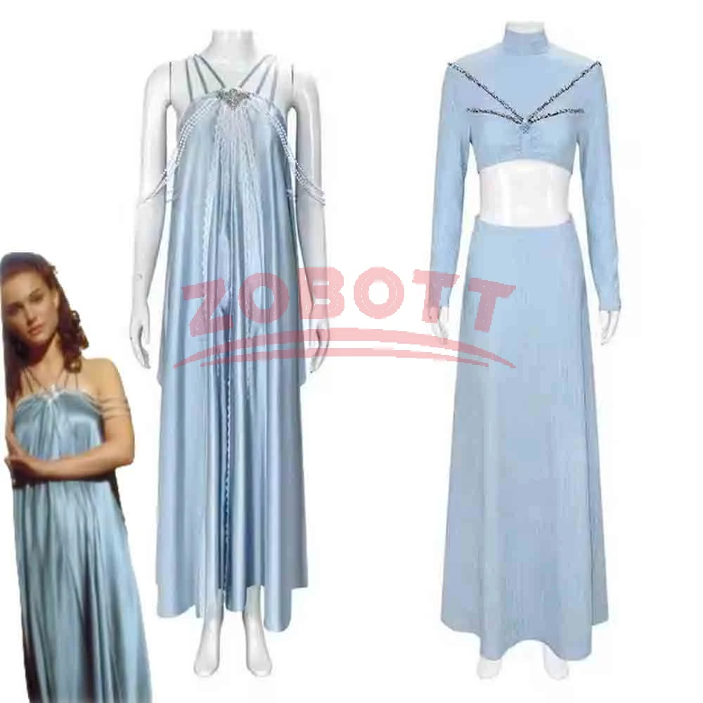 Disfraz de camisón Padme Fantasia para mujer, elegante traje de cosplay para Halloween, carnaval y juegos de rol