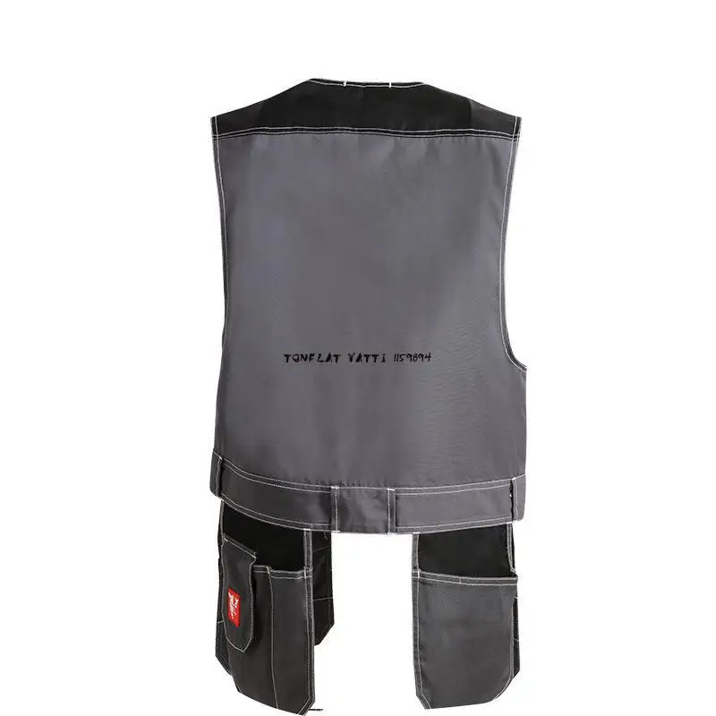 High Quality Men Male Outdoor Workwear Mens Work Vests Multifunction Tool Multi Pockets Vests Waistcoat tuta da lavoro uomo 2XL