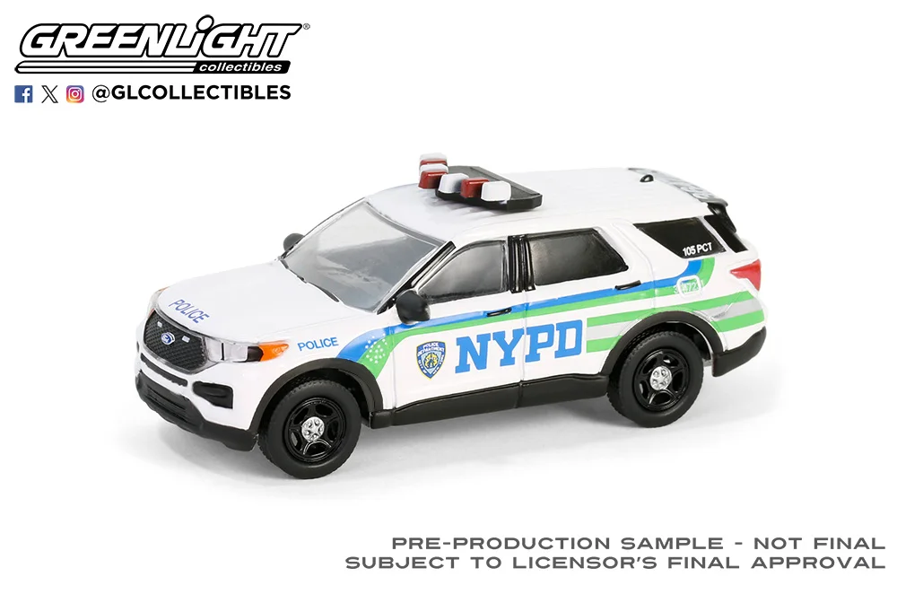 

GreenLight 1:64 2023, FORD POLICE INTERCEPTOR UTILITY, коллекция моделей микроавтомобилей из сплава, украшение, игрушечный автомобиль в подарок