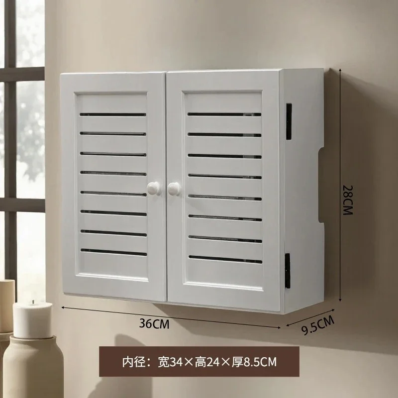 Retro WiFi Router Hiding Box, Decorative Electrical Organizer Rack, Cable Management Stand for Living Room
