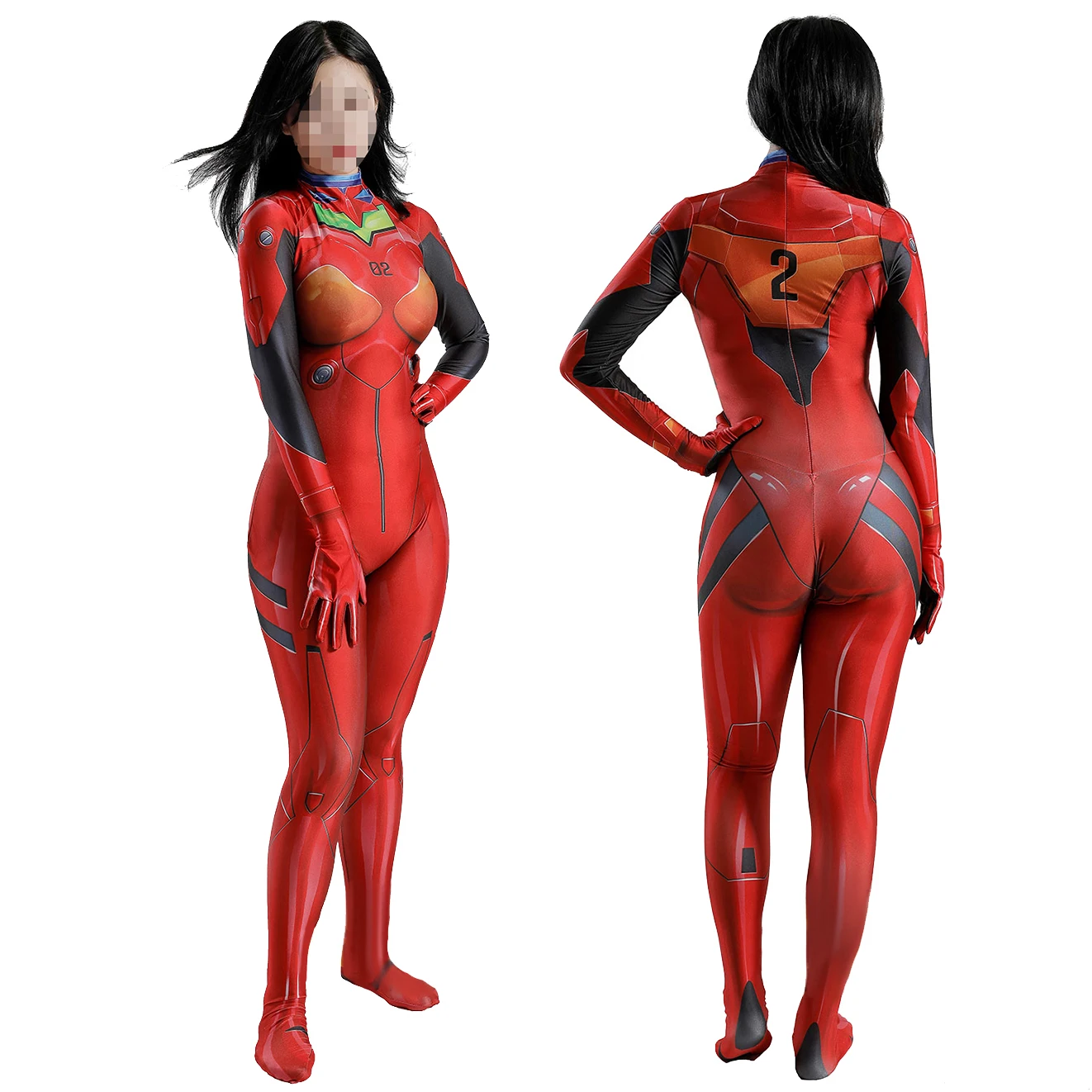 

Аниме Asuka Langley Soryu костюм косплей девочка супергерой Zentai боди спандекс Женщины Shikinami Asuka дальность Хэллоуин костюм