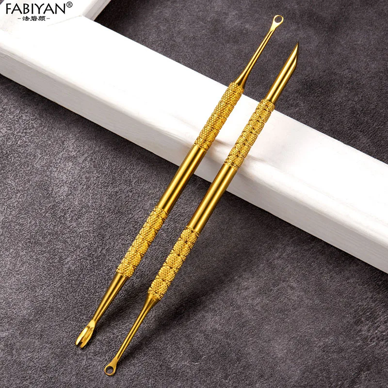 Stainless Steel Cuticle Pusher Double Headed Dead Skin Push Cuticle Remover Circle Beveled Nail Grinding File Manicure Tools