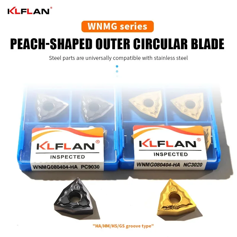 

WNMG080408 WNMG080404 External Turning Insert For Stainless Steel Or Steel Lathe Tool Insert Peach-Shape Cemented Carbide Insert