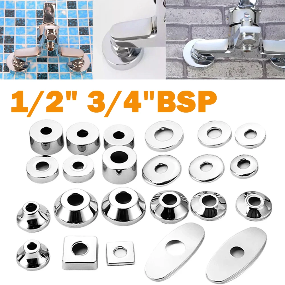 

1/2 "3/4" BSP смеситель декоративная крышка из нержавеющей стали разъем для водопроводной трубы повышенная панель клапана душ аксессуары для кухонного смесителя