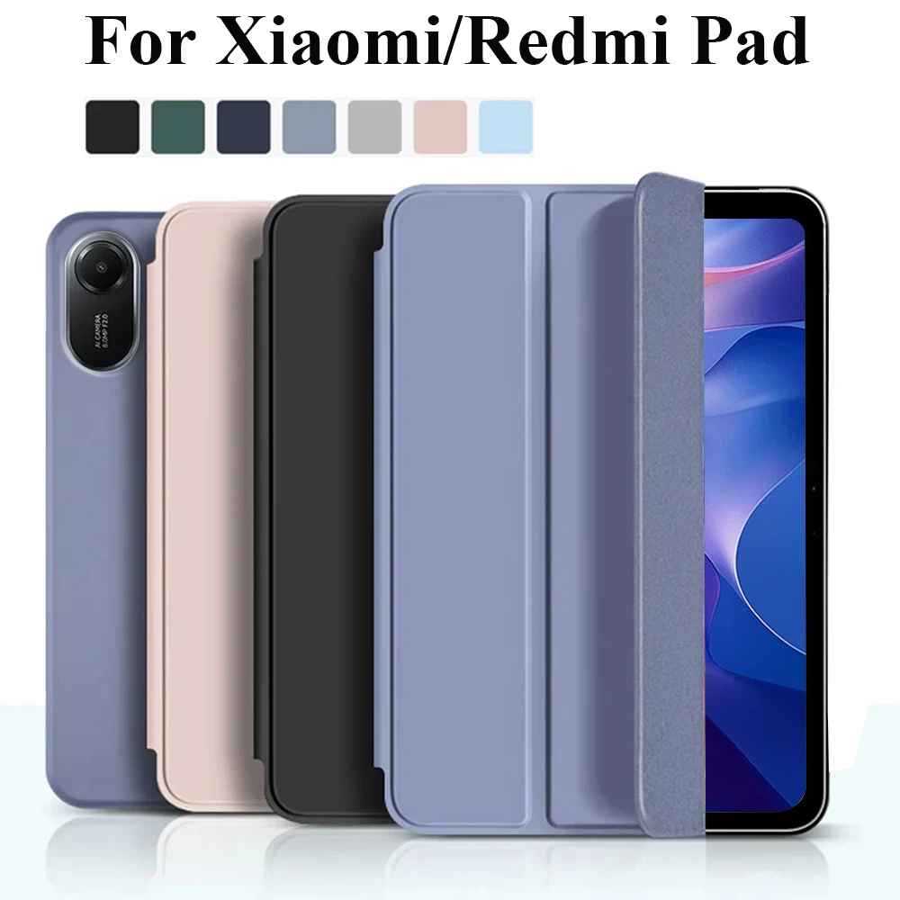 Case for Xiaomi Pad 5 6 7 8 Pro, Trifold Stand Smart Cover for Redmi Pad SE 8.7 Redmi Pad 2 Pro 12.1 with Soft TPU Back