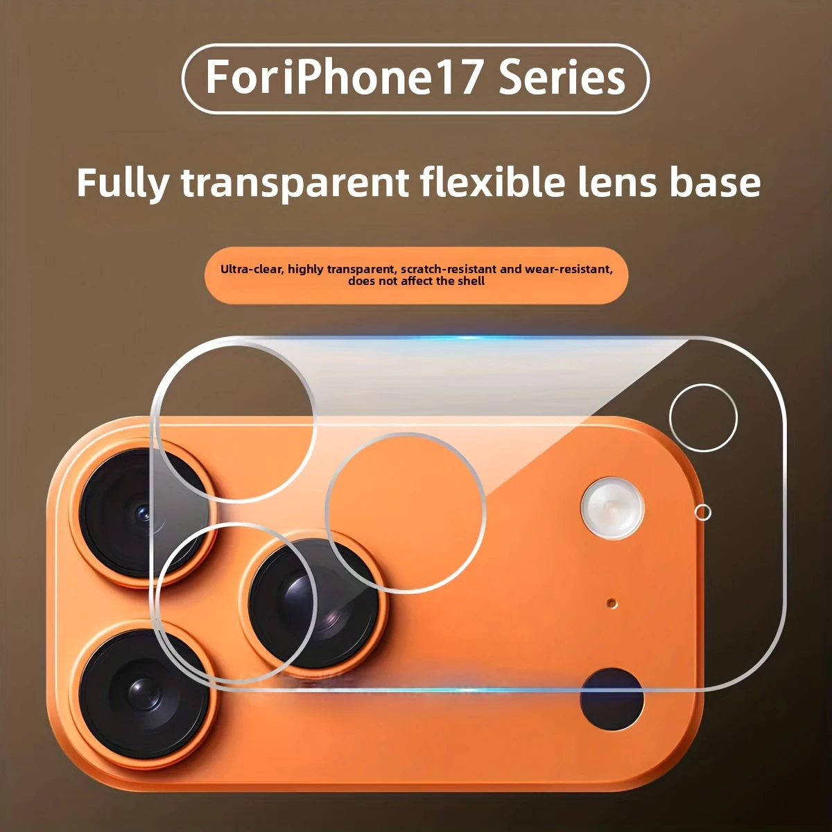 

3pcs Lens Protector For iPhone 17 Pro Max/17 Pro/17 Air Flexible Transparent Soft Film, Full Transparency, Scratch-Resistant