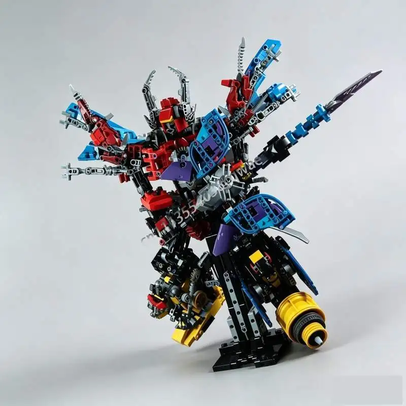 1305PCS Transformable Sci Fi Mecha Robot Model Custom Creative Assembly Educational Building Blocks Collectible Holiday Present