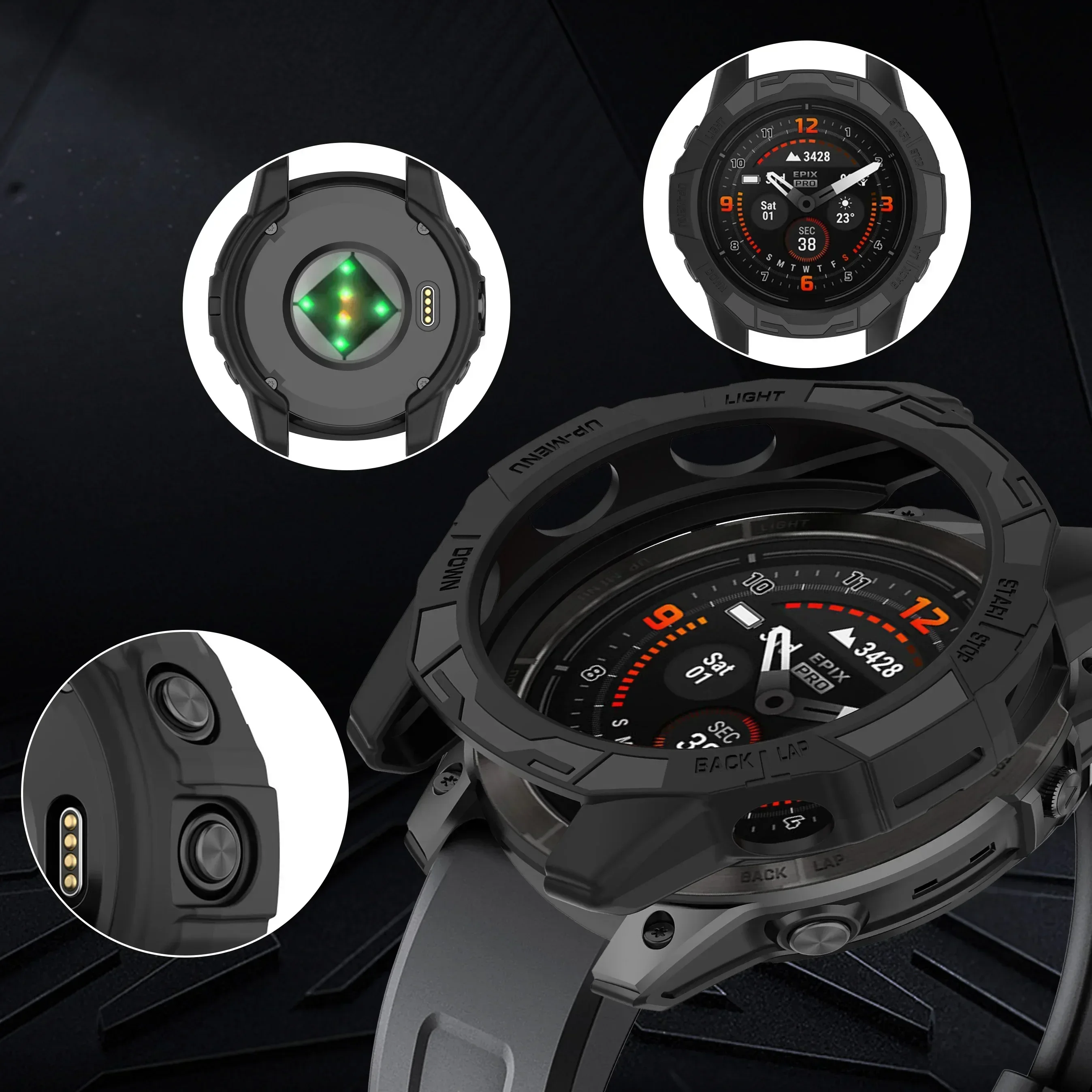 Schutzhülle Hohl schutzhülle Für Garmin Fenix 7 7S 7X Stoßstange Silikon Abdeckung Für Garmin Epix Pro 42mm 47mm 51mm Abdeckung