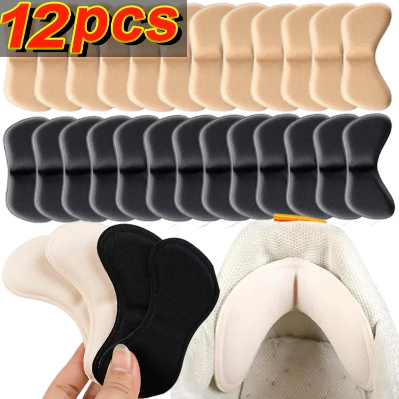 

2/12pcs Sponge Heel Insoles Patch Anti-wear Cushion Pads Feet Care Heel Protector Adhesive Back Stickers Shoes Insert Insole