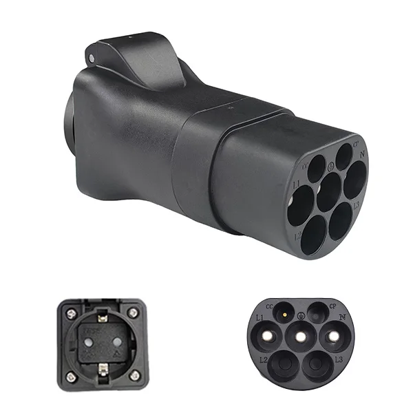High-Power GBT Model New Energy V2L AC Discharge 16A Type2 Plug Outlet Standard Car Charger Cross-Border EV NEV Parts