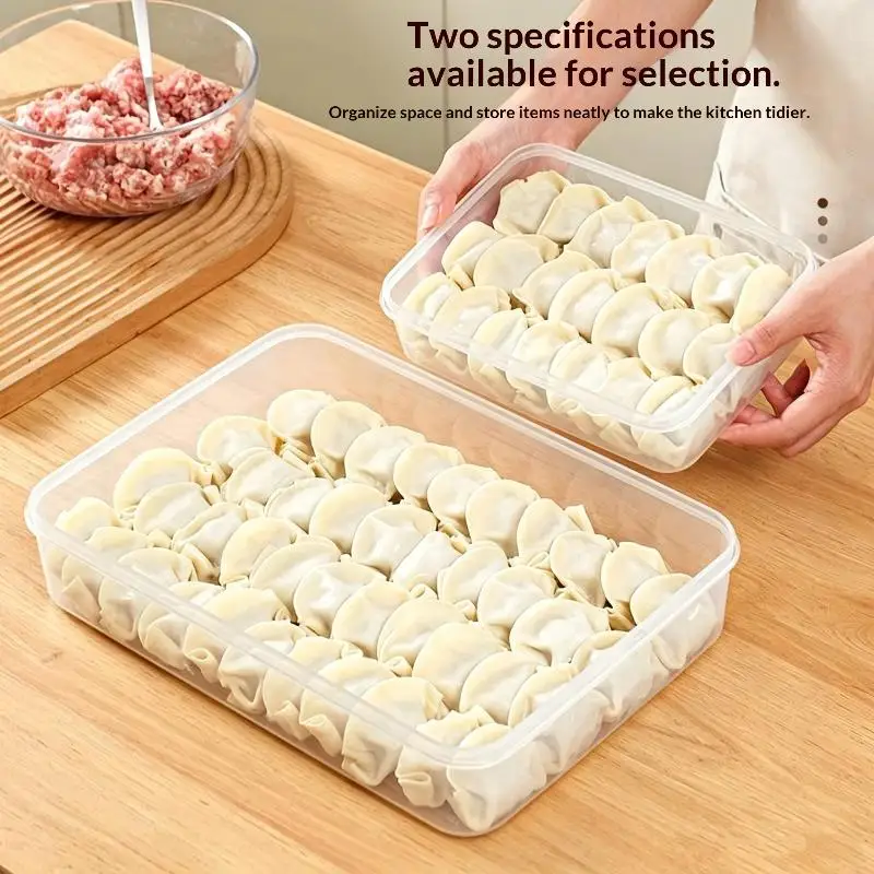 Stackable Clear Plastic Dumpling Storage Containers With Sealed Lids Multi Layer Design For Kitchen Freezer Food Organization