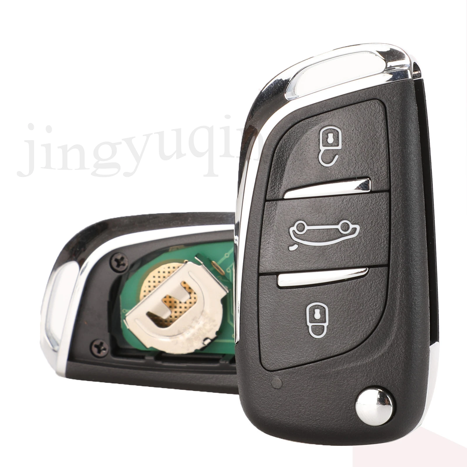 Jingyuqin Upgrade Car Key dla SsangYong 313.8Mhz z/bez chipa 2 przyciski zdalny inteligentny klucz samochodowy z/bez grota