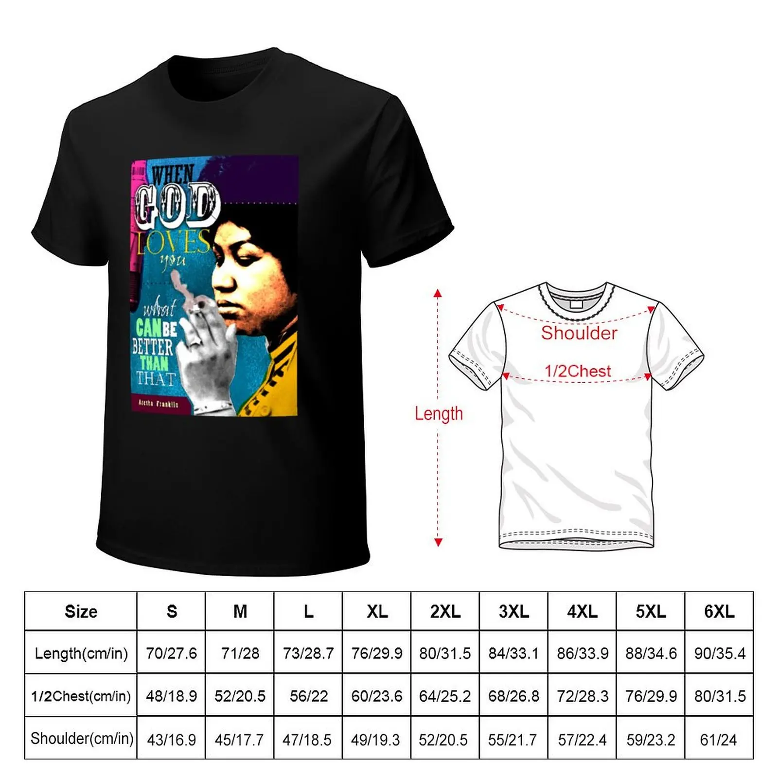 Music Vintage Retro Singer Aretha Songwriter Franklin Gifts For Movie Fans T-Shirt Fashion Casual Short Sleeve T-Shirt