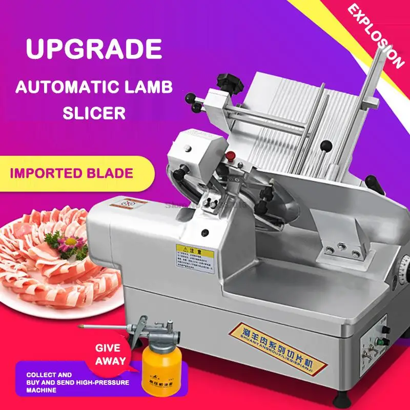 Meat Slicer Commercial Fat Beef Mutton Slicer Electric Meat Planer Fully Automatic Slicer Meat Slicer High Speed Rotation