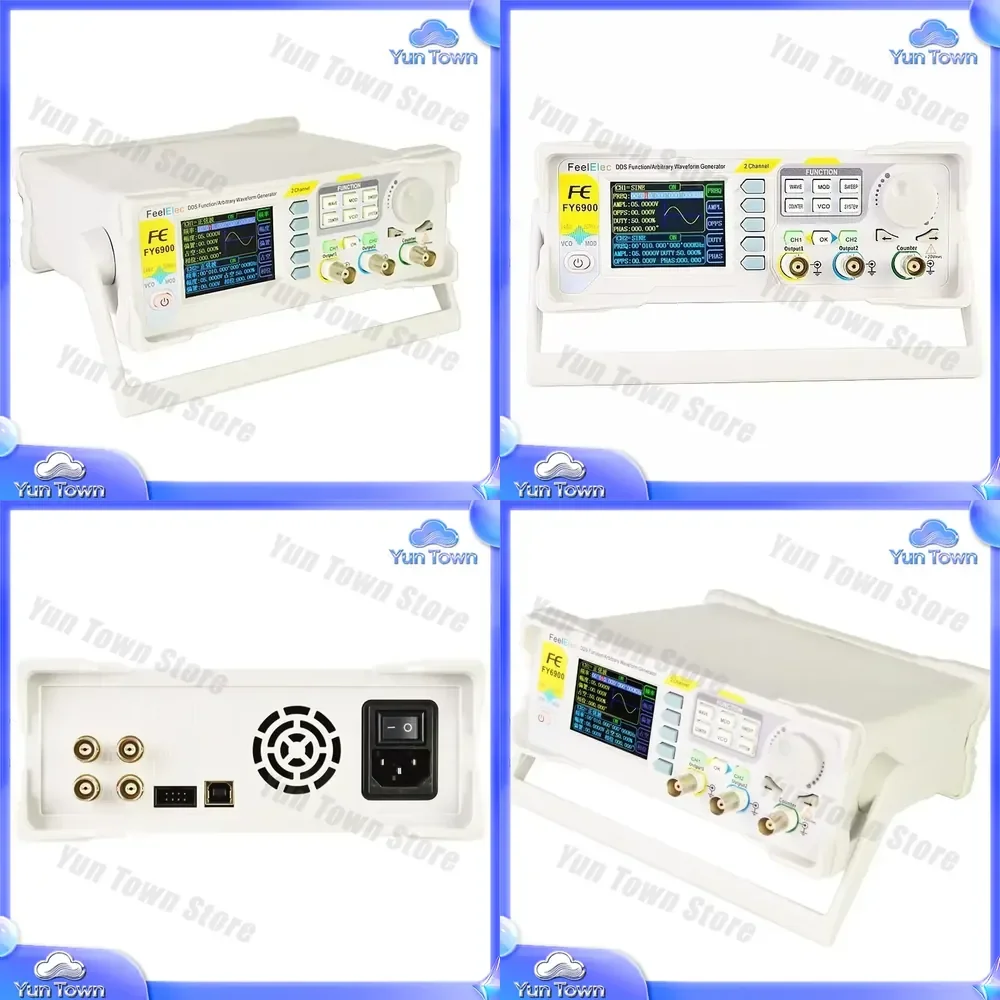 FY6900 for Dual Channel DDS Function Generator Arbitrary Waveform Signal Generator Pulse Source Frequency Counter Numerical