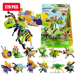 12in1 279PCS Classical MOC Insects Animal Figures Mech Transformation Set Building Blocks Toys Educational for Kids Gifts