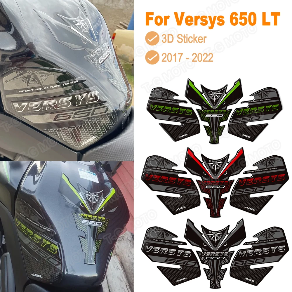 

For Kawasaki Versys 650 LT 650LT Adventure Motorcycle Oil Fuel Tank Pad Protector Sticker Decals 3D Epoxy Resin Stickers ﻿