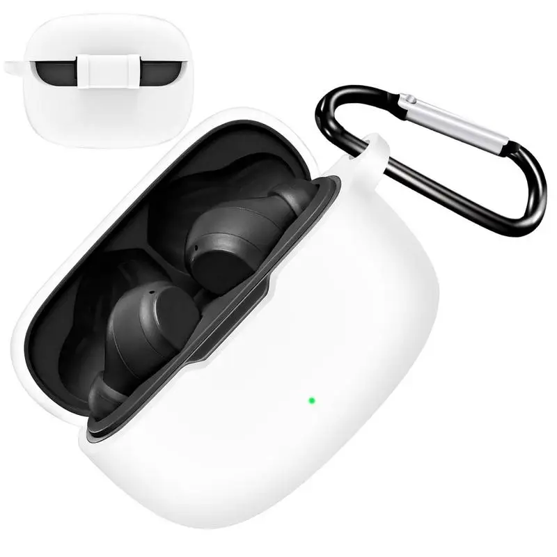 Силиконовый чехол для наушников Противоударные чехлы для наушников с крючком Беспроводные наушники Удобный для кожи чехол для наушников Чехол для зарядного устройства