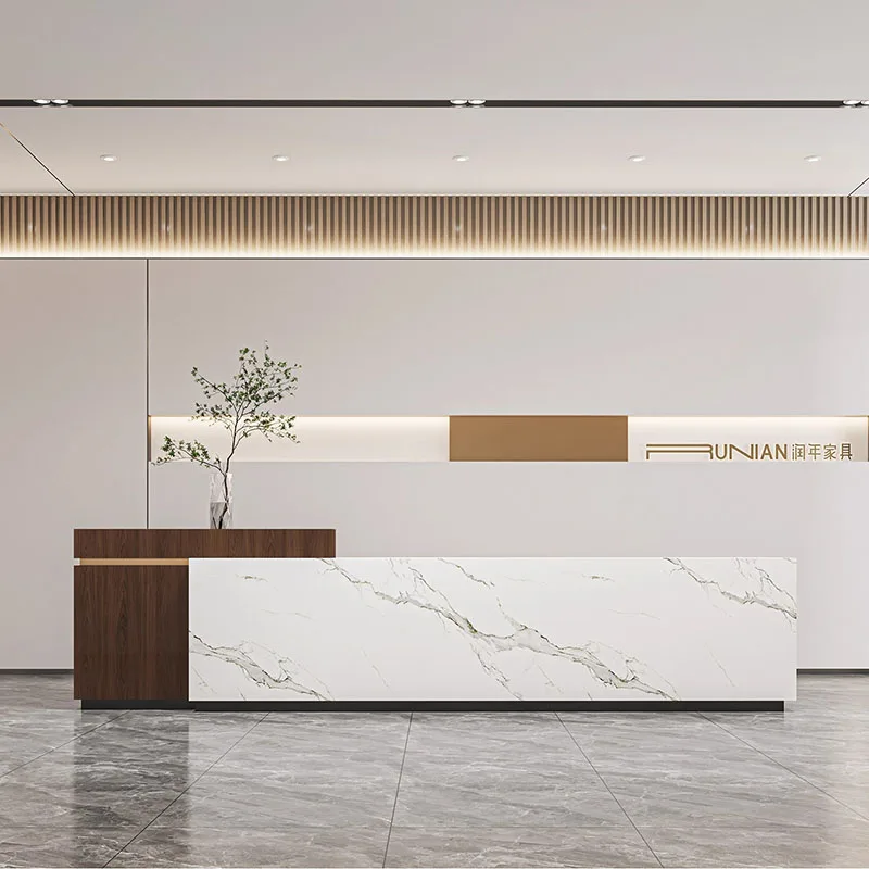 Modern Commericial Reception Desks Counter Service Luxury Welcome Reception Desks Stands Checkout Bureau Industrial Furniture