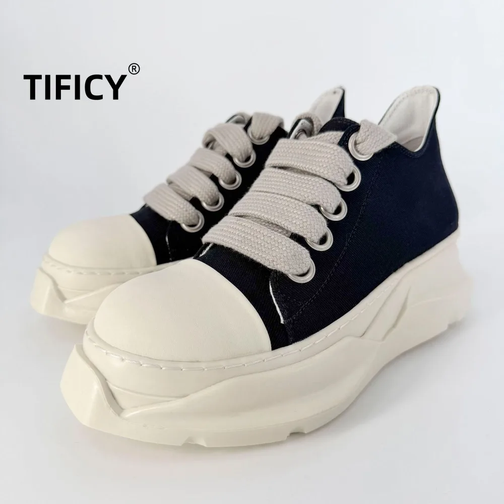 

Подошва для губчатого торта, парусиновая обувь на толстой подошве, мужские дышащие туфли для спорта и отдыха на шнуровке в темном стиле